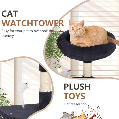 36" Cat Tree Tower (Dark Gray)