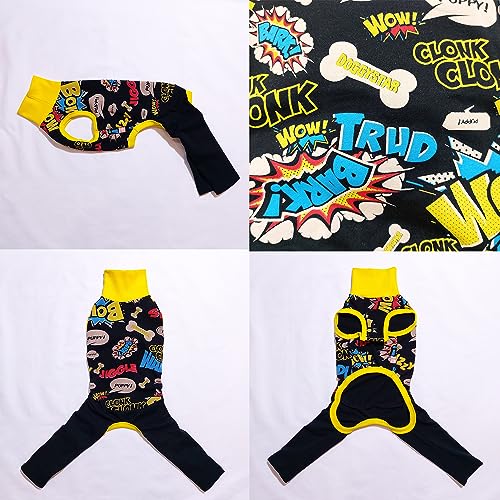 D Doggy Star Italian Greyhound Clothes Stretchable Bow Sleeveless Onesie Whippet for Dog (XL / Onesie Bow Black)
