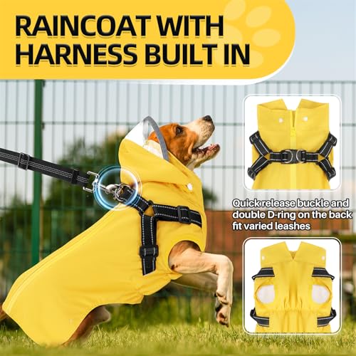 Dog Raincoat Waterproof (X-Large / Yellow)