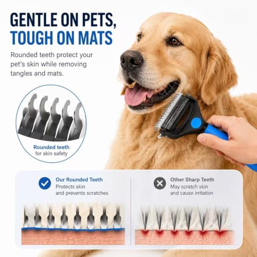 Deshedding Dog Brush (Black)