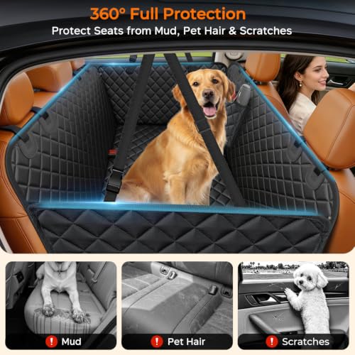 XL Dog Seat Cover for Full (All Black / XL - 60" Length)