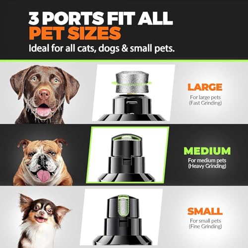 Whisper Quiet Dog Nail Grinder Safe & Stress (Black)