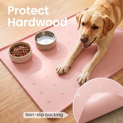 Silicone Pet Feeding Mat (pink / 26*18)