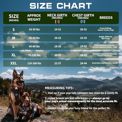 Tactical Dog Harness Medium Sized Dog No Pull Adjustable Dog Vest (Green - Deep Enrich / M(Neck:16-22",Chest:22-33"),35-50 lbs)