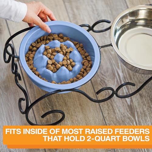 The Niner Slow Feed Bowl (Blue / 2 Cup)