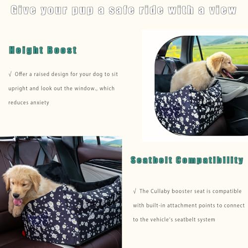 Dog Car Seat for Medium Dogs Up to 25 lbs (black 2)