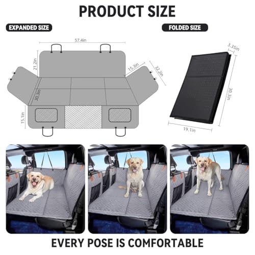 Hard Bottom Dog Car Seat Cover for Full (Grey / For Full Size Truck)