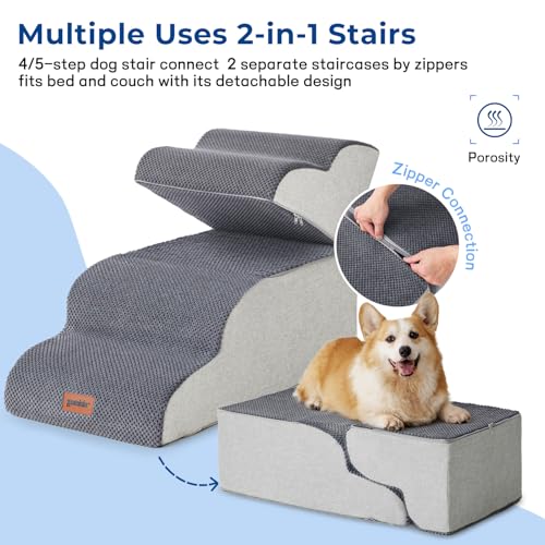 Dog Stairs Ramp for Bed 19.7" H