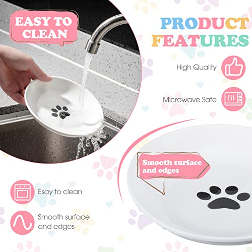 10 Pcs Ceramic Cat Bowl Whisker Fatigue 6 Inch Set