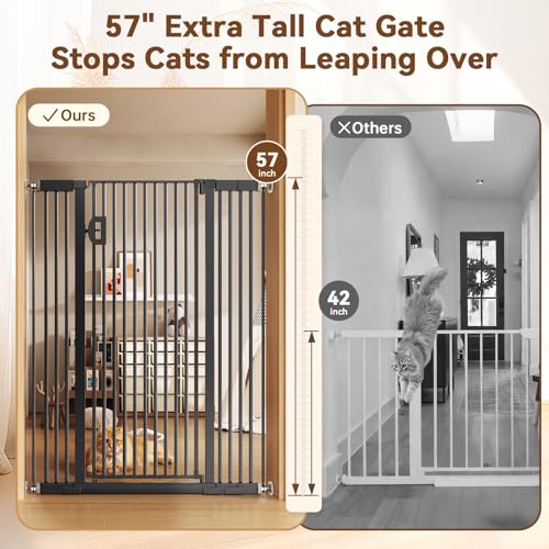 57" Extra Cat Gate (Black / 29.5"-43"W)