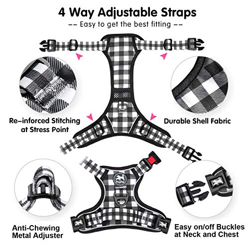 Plaid Dog Harness Large (Large / Grid)
