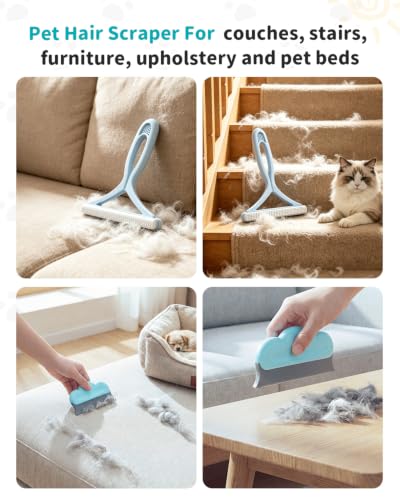 Carpet Rake for Pet Hair Removal (dark gray)