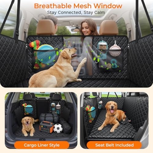 Back Seat Extender for Dogs (Black / L - Extended/Double Cab Trucks)