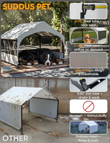 Dog House Outdoor (XXL Tent (48"D x 48"W x 39"H) / Grey)