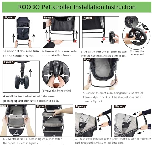 3 Wheel Pet Stroller Best Lightweight Foldable Compact Portable Jogger All Terrain Travel Pet Gear Puppy Kitty Stroller for up to 30lbs Medium Small Dogs and Cats (Cationic Green)