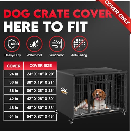 Dog Crate Cover 54 Inch (54.0"L x 38.0"W x 43.0"H)