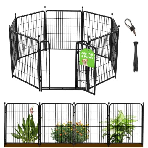 Garden Fencing 40 inch High (40''(H)-8panels-17.7ft(L))