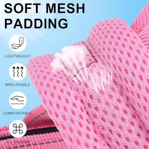 Small Dog Harness and Leash Set (Light pink / S: Chest 17.5"-22")