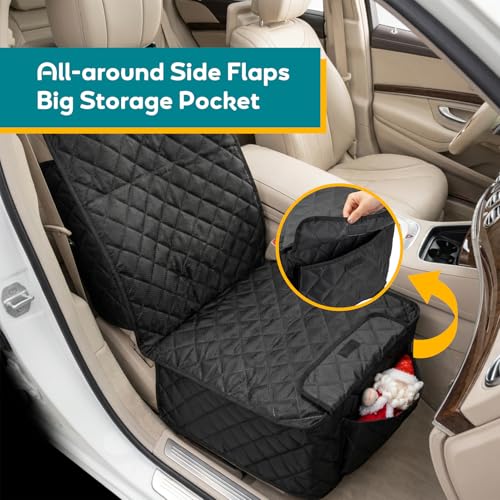 Dog Car Seat Covers Waterproof Front Full Protection Cover with Side Flaps - PetSolution