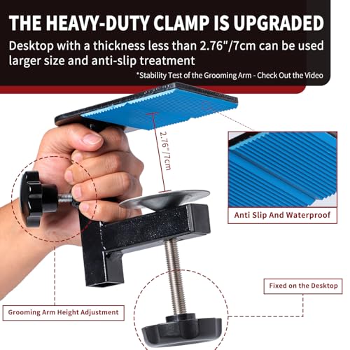 Dog Grooming Table Arm with Hammock (Black)
