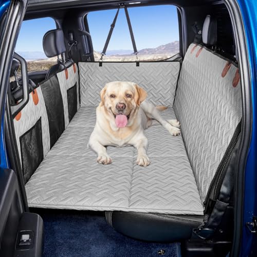 Dog Car Seat Cover for Back Seat (Gray / XL-for Full Size Truck)