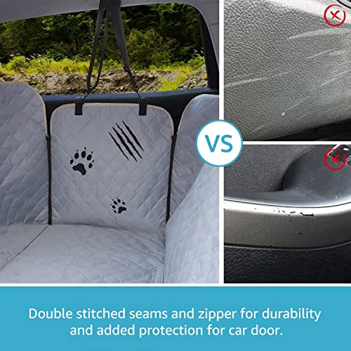 XL Truck Waterproof Dog Seat Cover Back Seat with 2 Seat Belts (Truck / Gray)