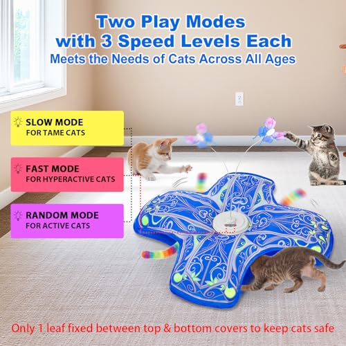 Interactive Cat Toys for Indoor Cats (Blue Cover Cloth Toy)