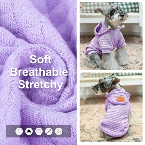 Dog Hoodies Sweater for Large Dogs (Purple / XL (Back: 24",Chest: 34", Neck: 21"))