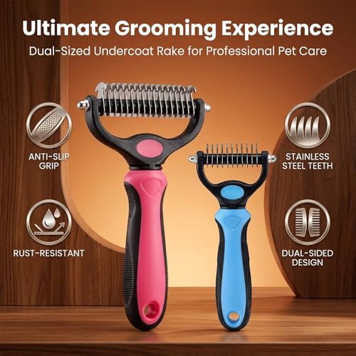 Dematting Comb for Dogs and Cats (Blue M)