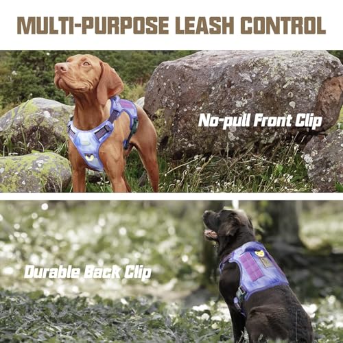 Tactical Dog Harness for Large Dogs (Very Peri / XL(Neck:20-31",Chest:26-42"),75-135 lbs)
