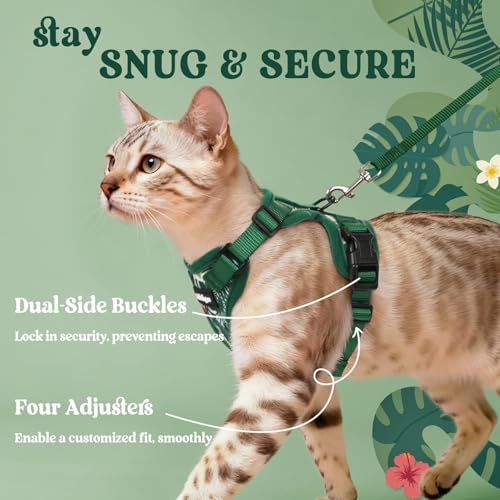 Cat Harness and Leash Set (Xs / Rainforest Green)