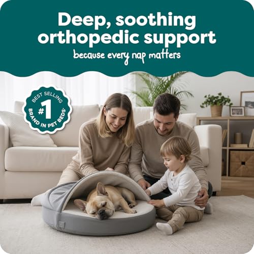 26" Round Orthopedic Dog Bed for Medium (Gray / Medium)