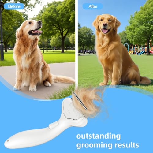 Undercoat Rake for Dogs & Cats (White)