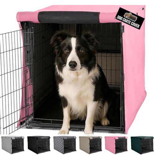 Dog Crate Covers (Pink / 36" X 23" X 25")