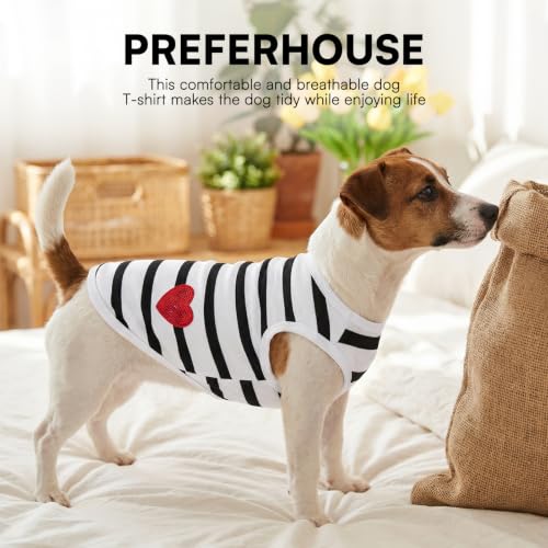 Dog Striped Shirts for Large Dogs (White-Vest / Large)