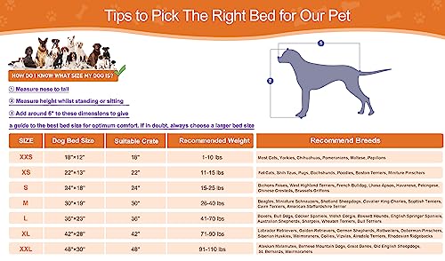 XL Dog Beds Large Pet Bed for Crate (41.0"l X 27.0"w X 3.5"th / Brown)