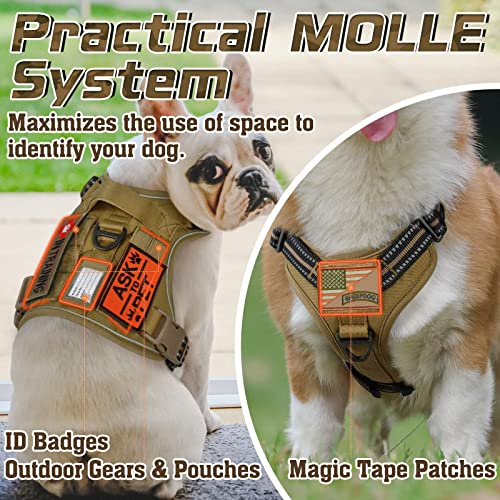 Tactical Dog Harness for Large (Brown / Large)