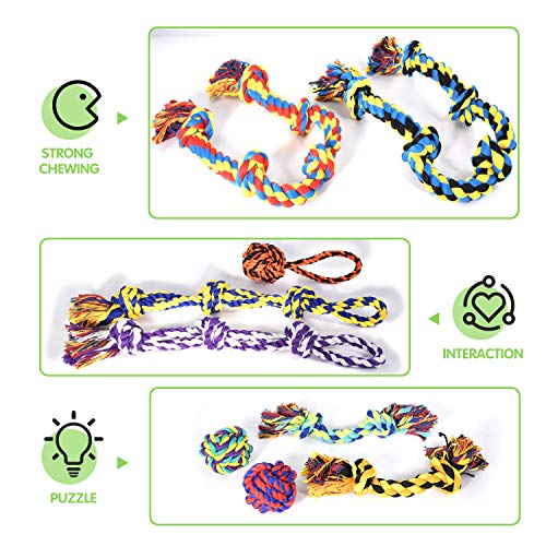 Large Tough Chew Toys for Aggressive Chewers (9 Packs / Large)