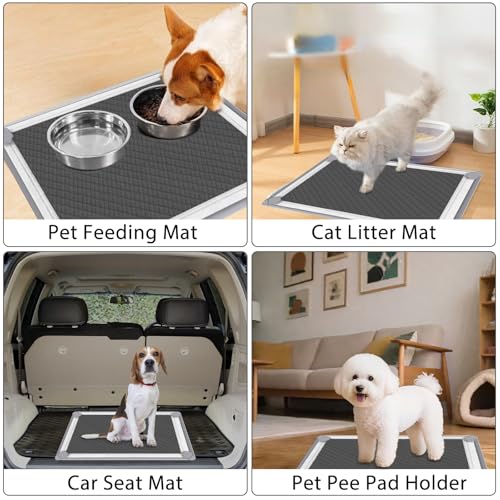 Pee Pads Tray Silicone Dog Bedpan Tray (24 Inch X 24 Inch-with clip)
