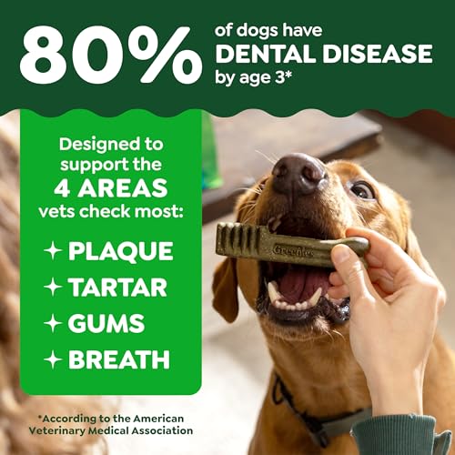 Large Natural Dental Dog Treats (34 Count (Pack of 1))