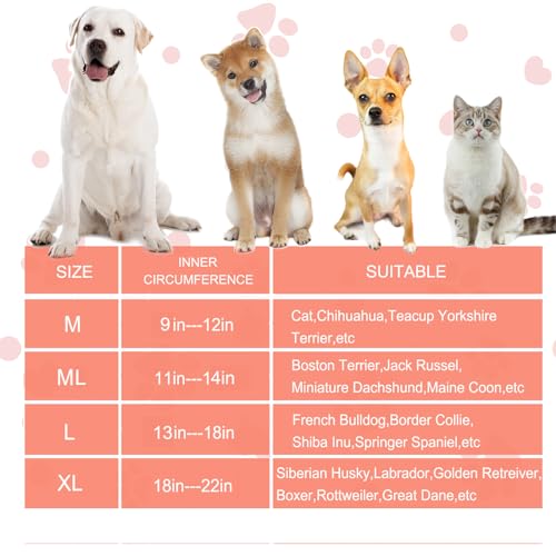 Inflatable Dog Cone Collar for Large Medium Small Dogs (Strawberry Print / X-Large)