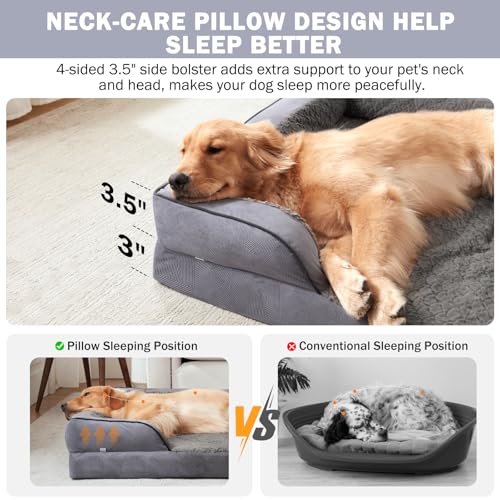 Orthopedic Dog Beds Large Sized (XL (42"x 32"x 7") / Dark Grey)