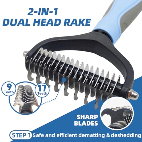 Dog Brush for Shedding (A-Blue)