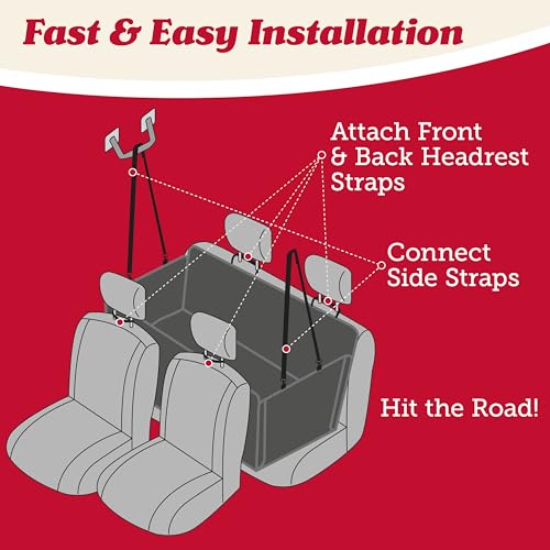 Dog Car Seat Cover for Back Seat (Hammock)