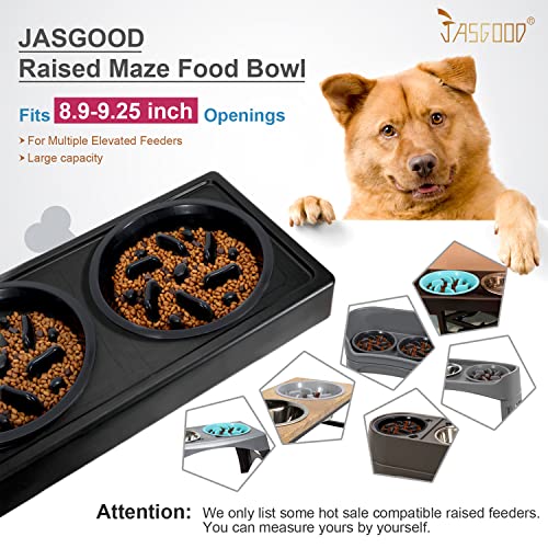 Large Dog Feeder Slow Eating Pet Bowl for Raised Pet Feeders Preventing Choking Food Water Bowl Elevated Diners Replacement Bowl (4 Cups-Fit Opening 8.9"-9.25"Feeder / C-Black)