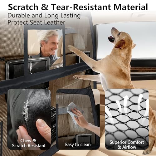 50" Pet Dog Car Barrier with Removable Visual Window (Medium 52"*32")