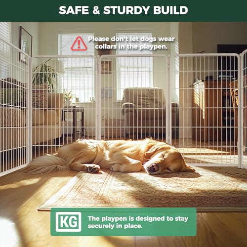 Homeplus Indoor Dog Playpen (White / 45"H)