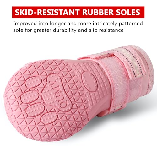 Dog Shoes for Hot Pavement (Size 1: 1.8''x2.3''(W*L) (Pack of 4))