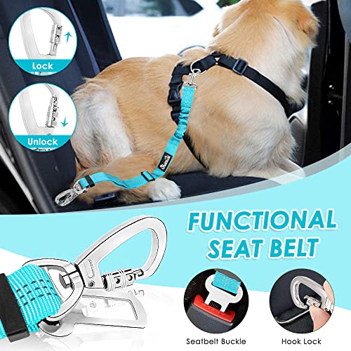 Dog Car Harness Seat Belt (X-Small / Light Blue)