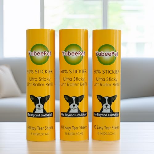8 inch Large Surface Roller Refill for Scotch (3 pack refills / 60 Sheets Per Roll)